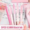 5PCS/Set Press Type Pocket Pen Soft Grip Ballpoint Pen High Quality Office Signature Pen  Students