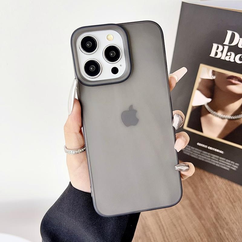Матовый прозрачный чехол для телефона iPhone 16 15 Pro 14 Plus 13 12 Pro Max 11 ударопрочный мягкий TPU тонкий однотонный цветной чехол на заднюю панель