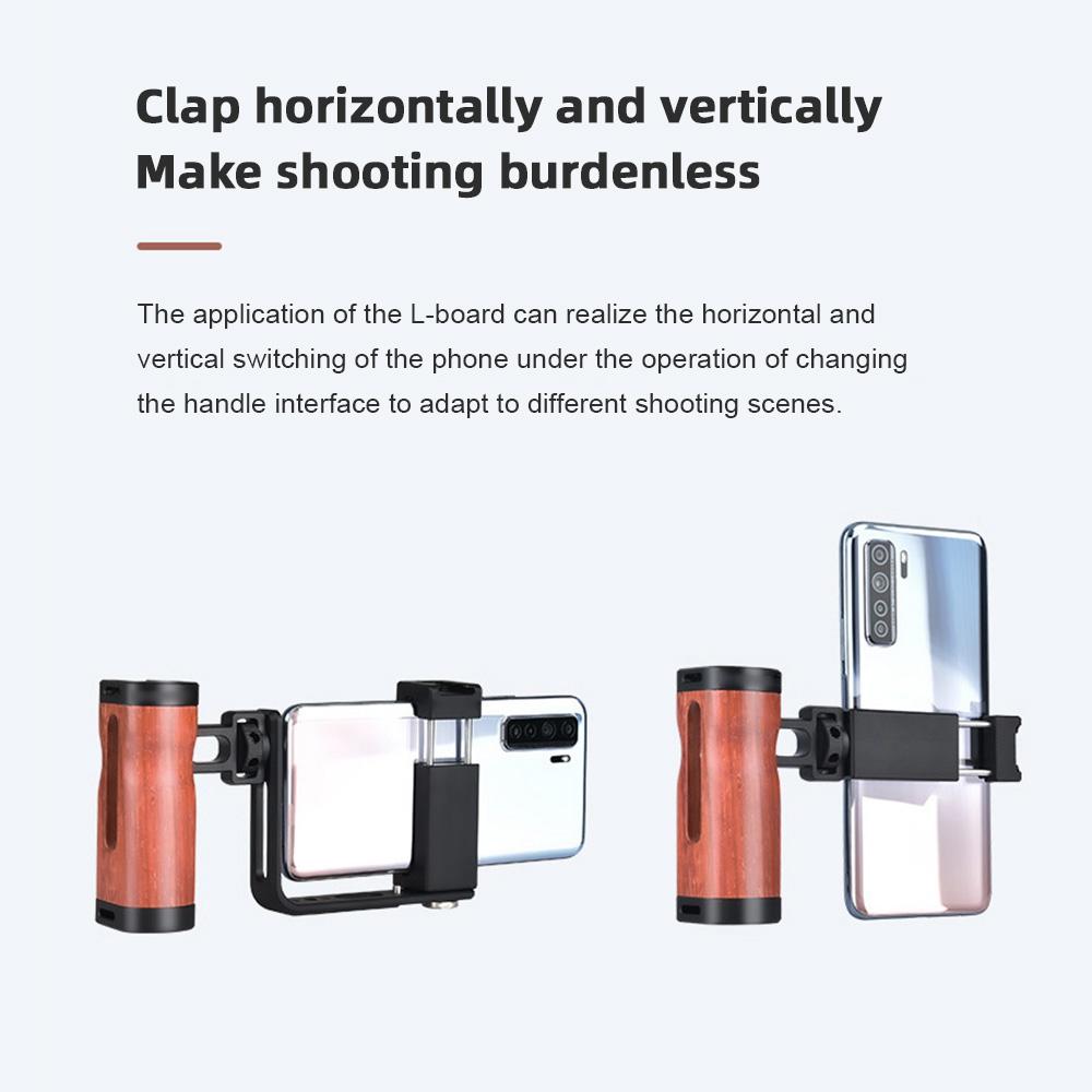 Universal Smartphone Video Grip Handle Handheld Vlog Bracket for Phone Smartphone Video Rig Kit
