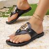 Flip-flops Source Women's Sandals Metal Buckle Flats Sandals