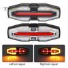 Bicycle Tail Light Adjustable LED Remote Control MTB Road Mountain Bike Turn Signal Lamp Waterproof Rechargeable Bright Night Riding Bike Warning