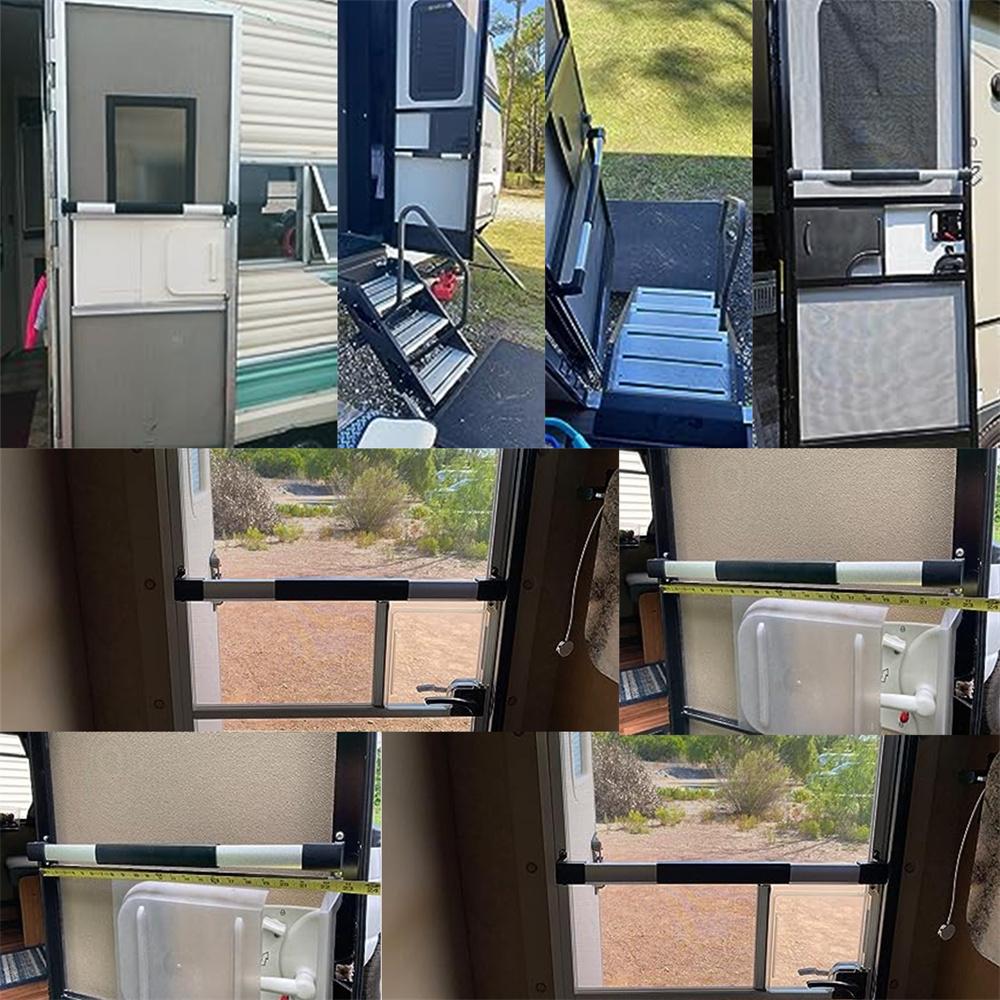 RV Screen Door Cross Bar Handle 21 5/8" To 28 5/8" Adjustable For Camper Trailer