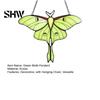 Garden Patio Hanging Ornament Stained Glass Style Window Hanging, Acrylic Moth Suncatcher, Decorative Pendant with Rainbow Maker for Nursery