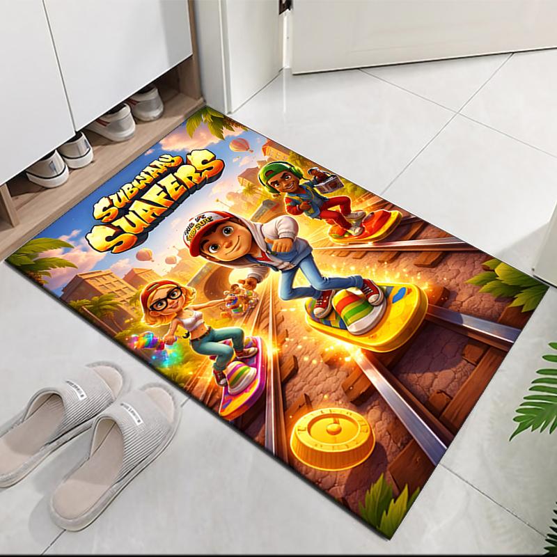 Ковер с принтом Subway Surfers для офисного кресла, гостиной, спальни, кухни, Декор, Подарки