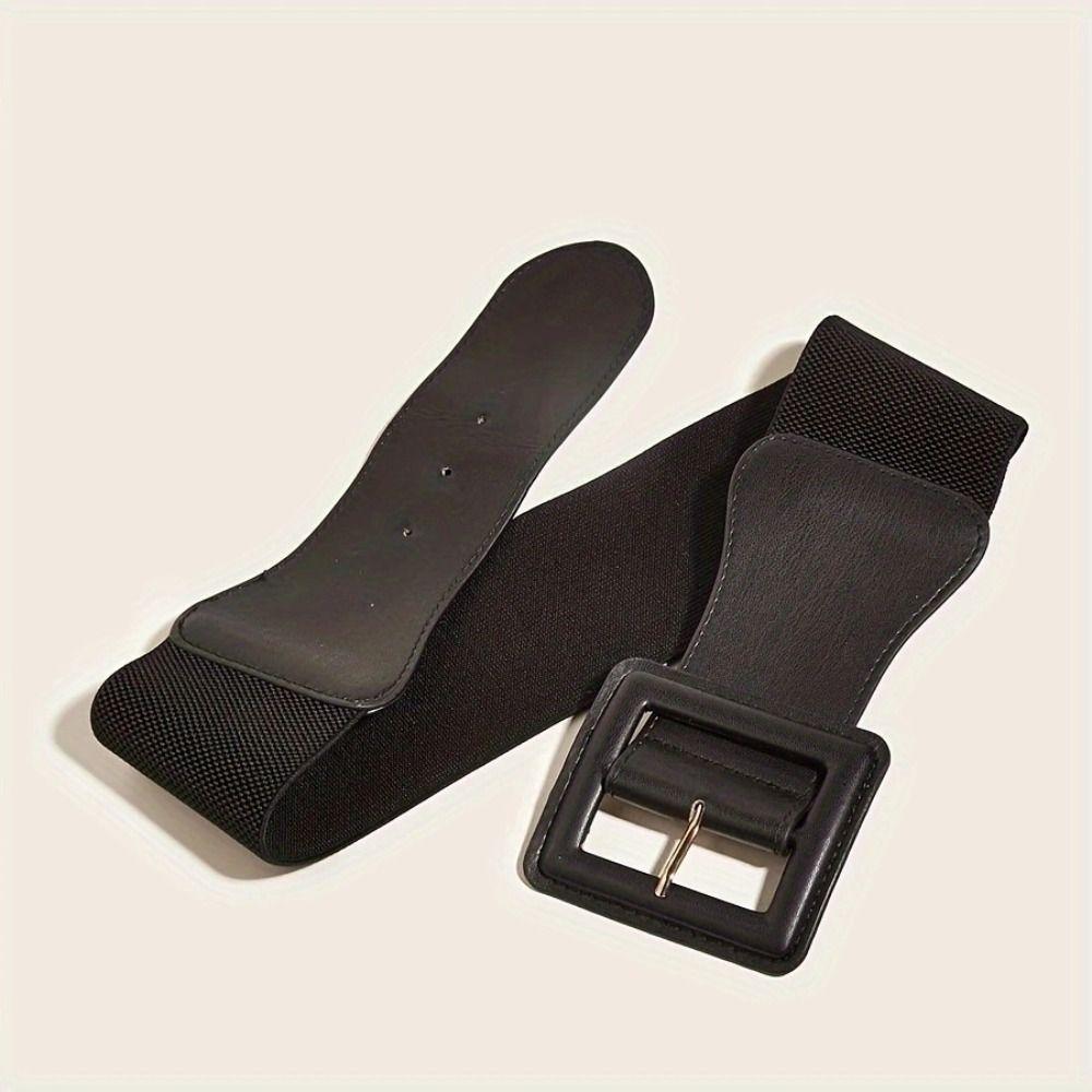 Punk Style Waist Strap Wide Waist Belts Fashion Stretch Waistband  for Women