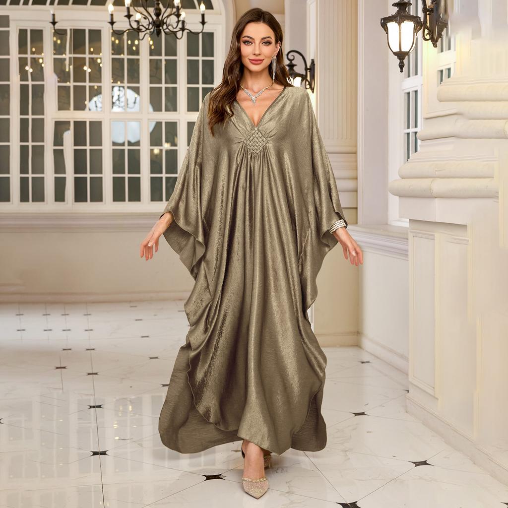 Luxuary Beach Cover Ups Golden Kaftans for Women Bust Hand Woven Maxi Dresses Summer Holiday Bathing Suits