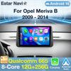 Автомагнитола Android 16 Carplay для Opel Meriva B 2009 - 2014, Мультимедийная Навигация, GPS Стерео, Экран Монитора, Видеоплеер ТВ, Авто