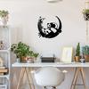 Panda Metal Wall Art Animal Silhouette Sculpture Modern Farmhouse Black Décor for Rural Family Office Stylish Home Decoration