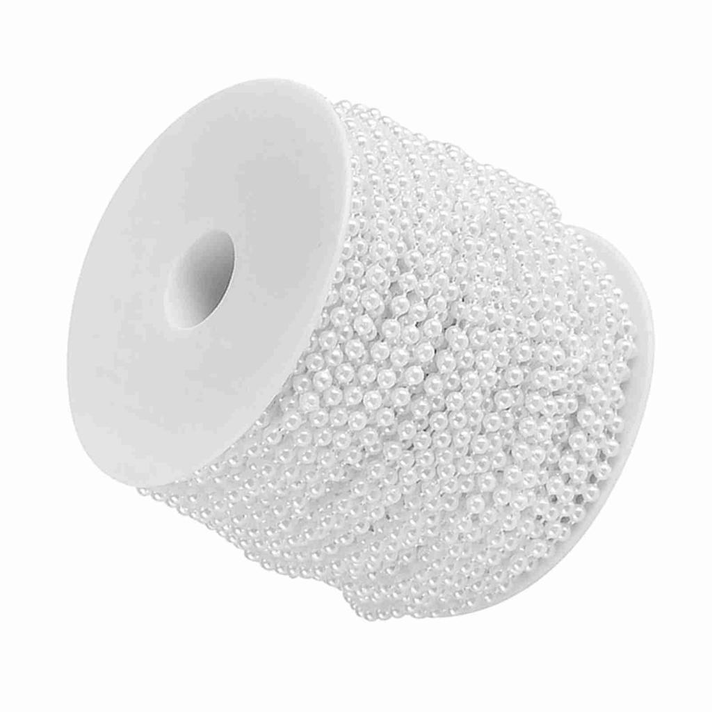 40m Roll 4mm Artificial Pearl DIY Ornaments Beads Curtain Wedding Event Festival Party Decor