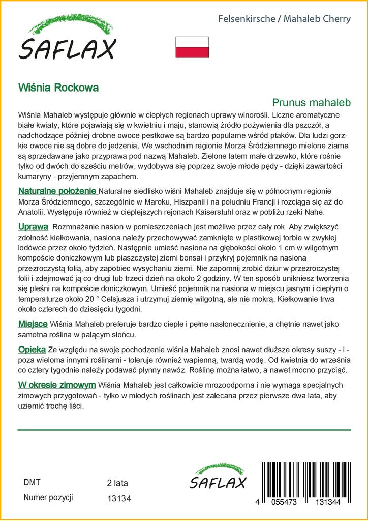 SAFLAX Махалеб Вишня - 30 семян - Prunus mahaleb