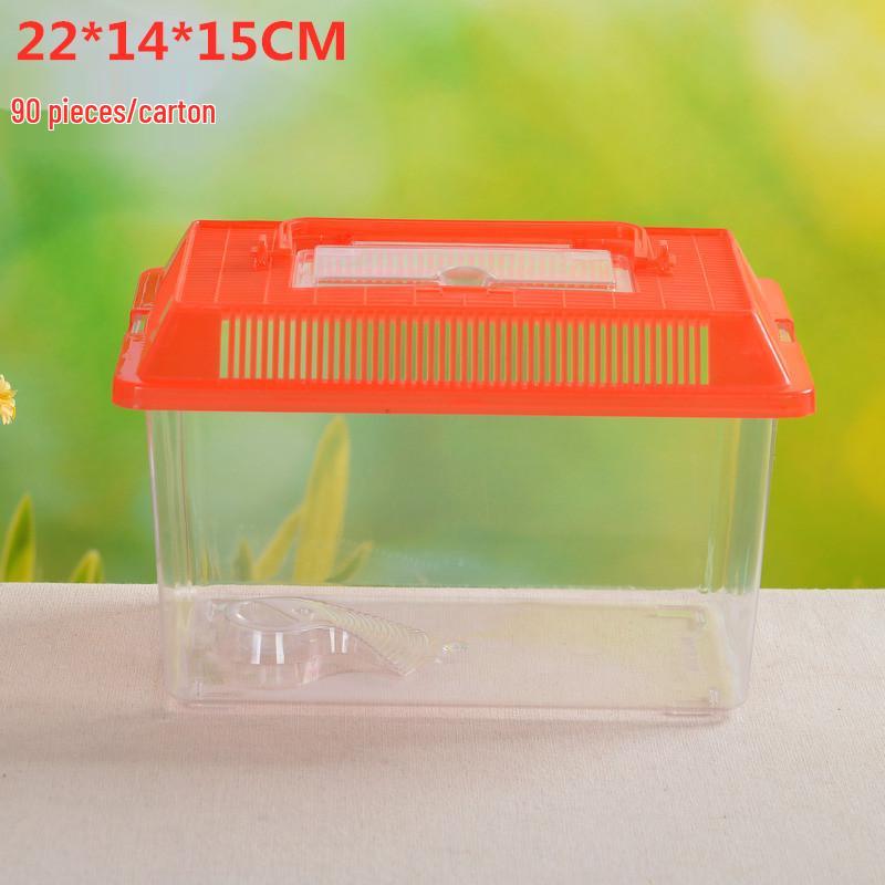 Прозрачный ручной бокс для разведения питомцев - Большой, Средний и Маленький размеры для Черепах, Золотых рыбок или Хомяков.