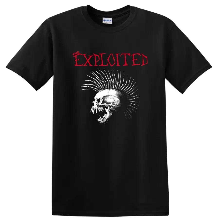 The Exploited Punk Skull T Shirt Red White Graphic Tee