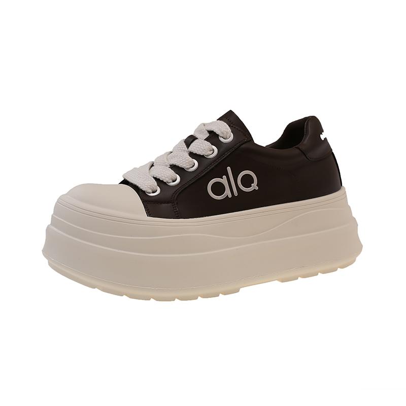 Кроссовки Женская обувь для женщин На толстой подошве Роскошная обувь Носок круглой формы Тренд Платформа Спортивные Женские Дышащие Повседневные Кеды для скейтборда