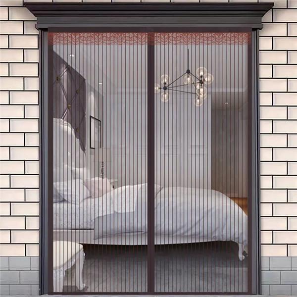 1 комплект, занавеска на липучке для двери, защита от комаров, насекомых, насекомых, защитная сетка, свободная рука, сильная магнитная дверная занавеска