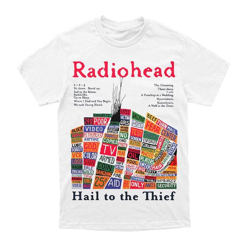 Classic Logo Radiohead Band Trendy Rock TShirt Cotton Graphic Tee Unisex Unisex Summer Streetwear