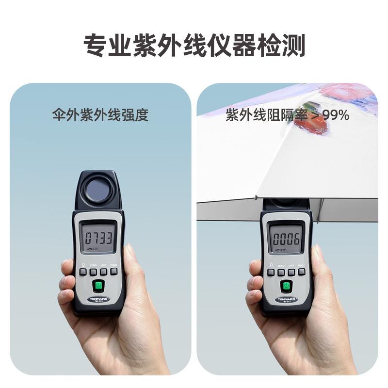 New 50% Fold Double Umbrella Flower Sunscreen UV Protection Parasol Small Fresh 50% Fold Sunny and Rain Double Purpose