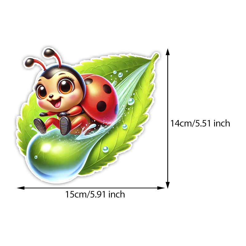 Car Sticker Cute Ladybug Vinyl Decal Waterproof Rear Window Motorcycle Camper Bumper Truck Laptop Decoration TM390