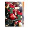 Christmas Special Christmas Pine Tree Ornament Knitted Stocking Red 2pcs Fireplace Tree Decor