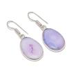 Agate Geode Slice Handmade 925 Sterling Silver Jewelry Earring 1.58" k1U43