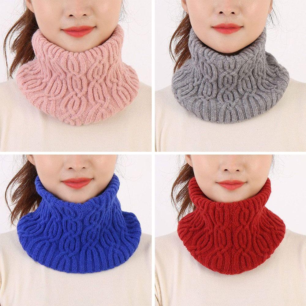 Winter Detachable Windproof Knitted Fake Collar Turtleneck Neck Warmer Scarf