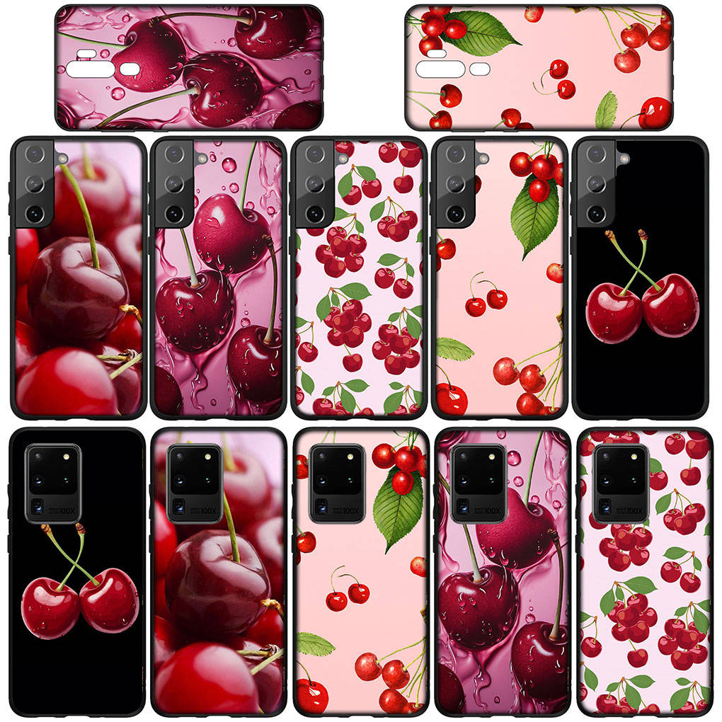 Чехол для телефона Samsung Galaxy S24 S23 iPhone 15 14 Xiaomi Redmi Note 13 12 11 8 10 9 Pro Max X XR S22 S23 OPPO A15 Huawei Summer Fruit Cherry Cover