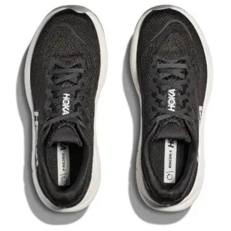 HOKA Rincon 4 черные белые мужские кроссовки 1155130-BWHT