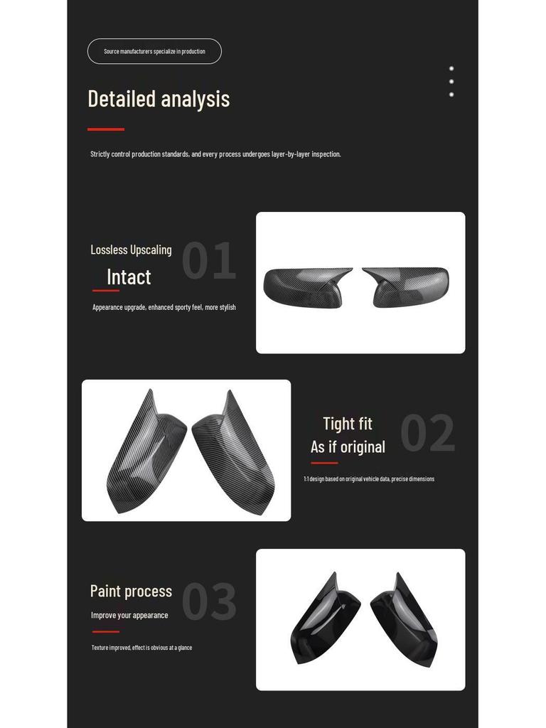 Ford Explorer 16-19 Rearview Mirror Cover for Bull Horn Modification