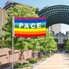 Colorful Peace Flag Polyester Pacifist Flag 90 X 145 Cm Peace Banner Flags for Garden Balcony