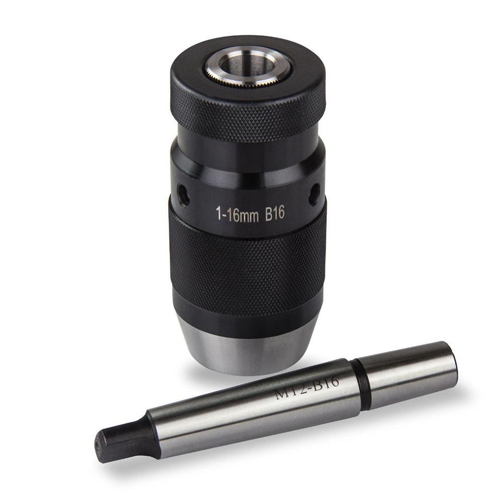 B16 1-16мм Стальной Самозажимной Бесключевой Сверлильный Патрон + Хвостовик MT2-B16 для Токарного Станка Сверлильный Патрон МК2 Хвостовик