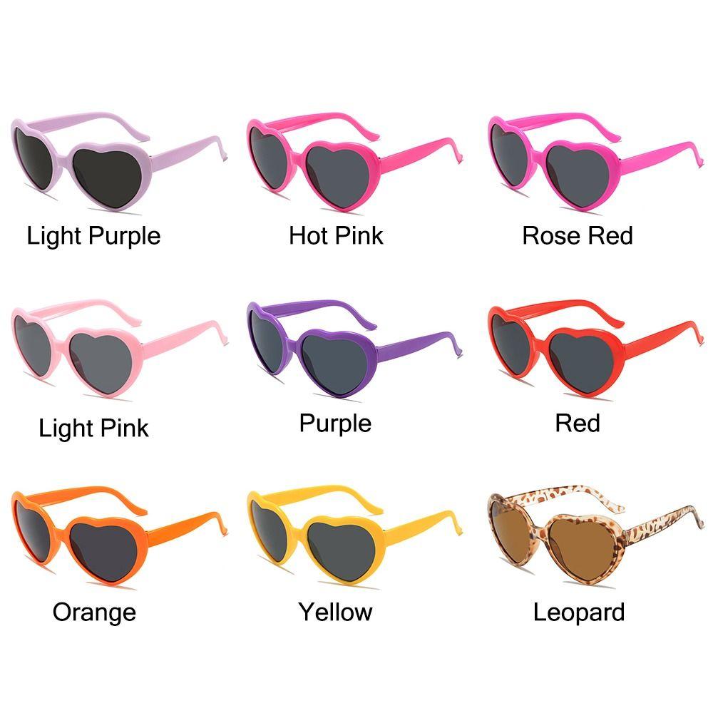 UV400 Protection Heart-Shaped Sunglasses Cosplay Beach Shades Cute Women's Accessories for Women