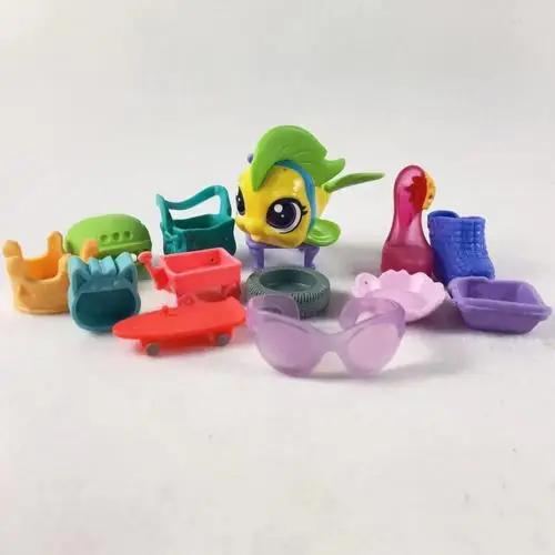 Hasbro Littlest Pet Shop Мультяшная Q-версия Животное Мини-подставки Котенок с короткой шерстью Собака Милый Большеглазый Детские Фигурки Игрушка