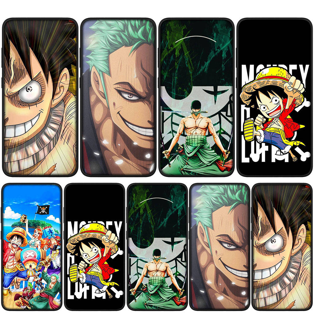 Cover for iPhone 16 15 Xiaomi Redmi Note 14 13 12 11 Pro Max X 16e Samsung Galaxy S25 S24 S23 Moto OPPO Huawei One Piece Luffy Roronoa Zoro Phone Case