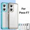 Для чехла Xiaomi Poco F7 Чехол Xiaomi Poco F7 5G Funda TPU Прозрачный ПК + Силиконовый Противоударный Защитный Чехол для Телефона Xiaomi Poco F7