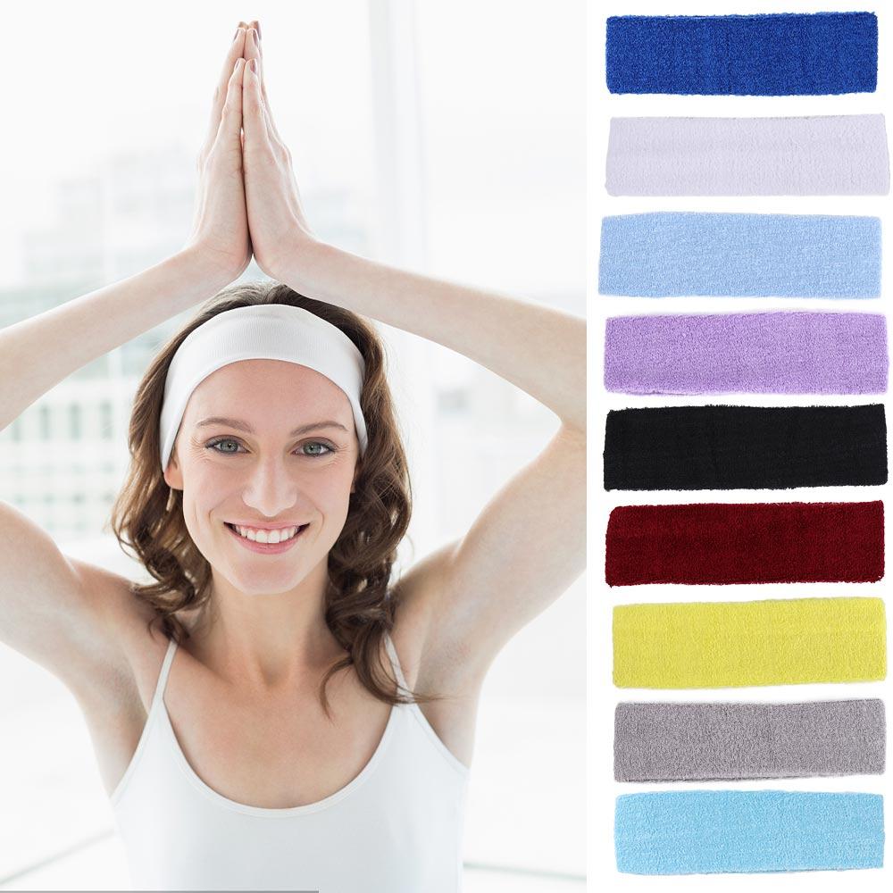 Fitness Basketball Head Band Pure Color Stretch Head Bands Headband Sweatband Yoga Hairband