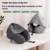 Adjustable Drawstring Hooded Travel Pillow Removable Travel Neck Cushion  Car Trips