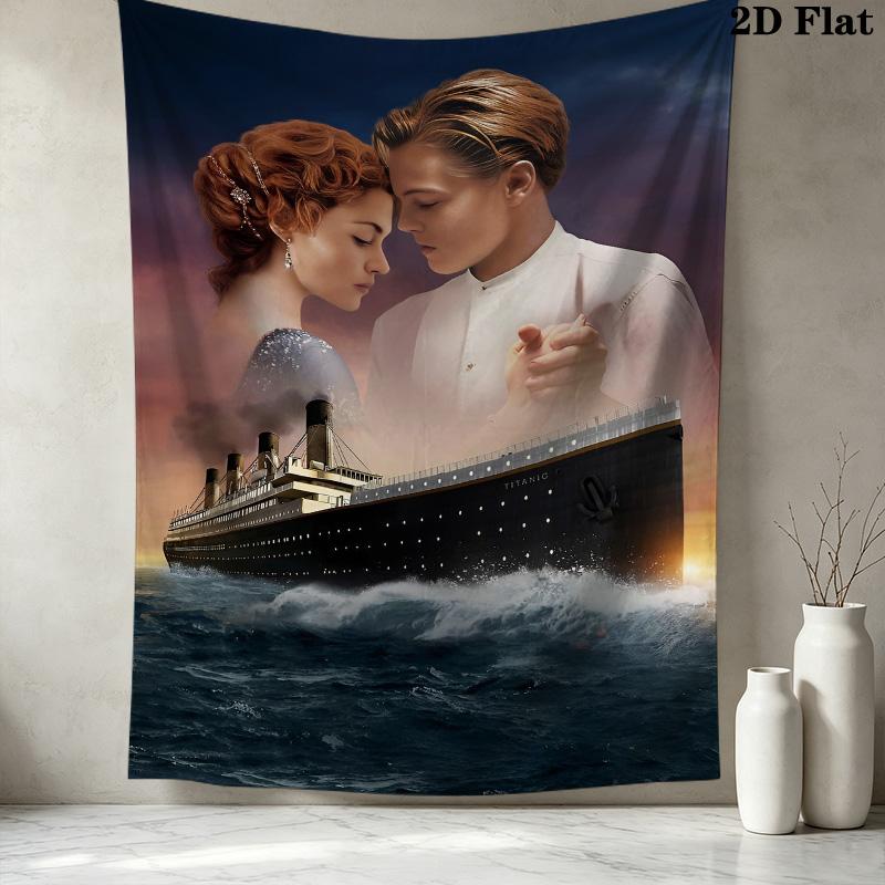Titanic Wall Tapestry Aesthetic Wall Hanging Printed Fabric Blanket Decorative Tapestries For Bedroom Living Room Home Decor