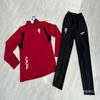 Mens Womens Soccer Training Jersey Half-Zip Long Sleeve Team Kit Malaga Sheffield United Schalke 04 Betis Deportivo La Coruna