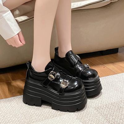 Новые весенние женские лоферы на платформе 10 см, балетки, повседневная обувь для ходьбы, женские дизайнерские кожаные кроссовки 2025, туфли