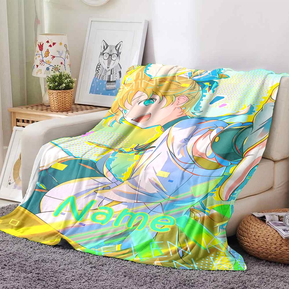 Custom Name Project SEKAI Theme Printed Blanket - Perfect for Couch, Bed, Travel & Outdoor Use | Machine Washable, Cozy & Durable.