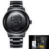 LIGE Brand New Style 3D Skull Men Watch Gift Steel Mesh Waterproof Military Male Sport Punk Quartz W