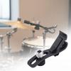 Black Drum Instrument Holder Adjustable Drum Rim Microphone Clip Studio Recording