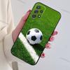 Футбольный спортивный чехол для телефона Samsung S24, 21, 22, 23, 30, Ultra, 20, Plus, Note, 10, 9, Черный мягкий силиконовый чехол