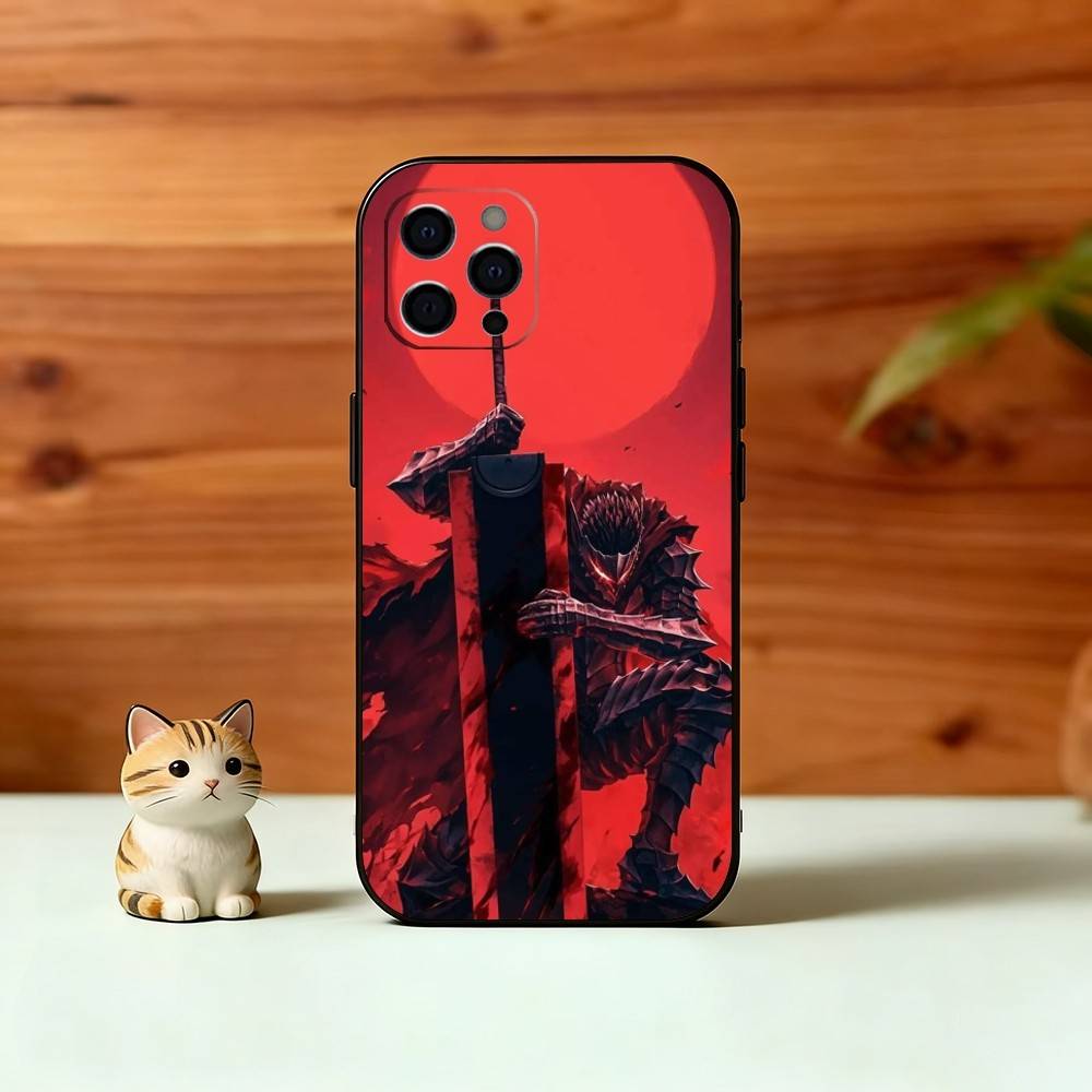 Крутой Популярный Чехол Для Телефона С Комиксами B-Berserk Для iPhone 17, 16,15,14,13,12,11 Plus,Pro Max, Других Мягкий Черный Чехол