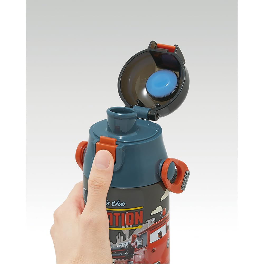 Skater Бутылка для воды из нержавеющей стали 2-сторонняя, для питья, 580 мл, чашка для питья, 570 мл, Disney Cars 24, легкий тип, для мальчиков, крутой, для детей, для детей