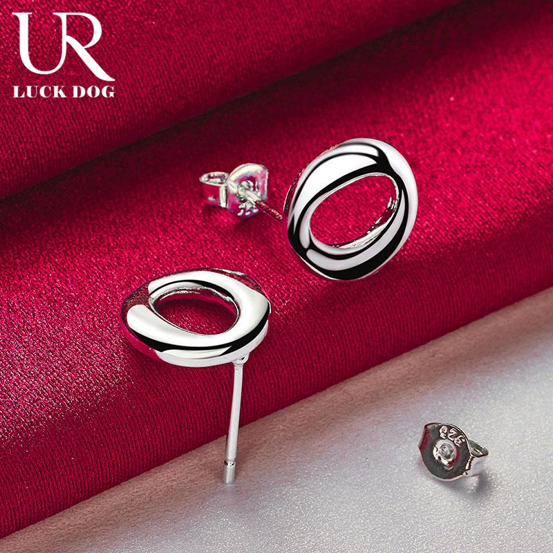 Круглые серьги для пирсинга из стерлингового серебра 925 пробы. Модные свадебные украшения.