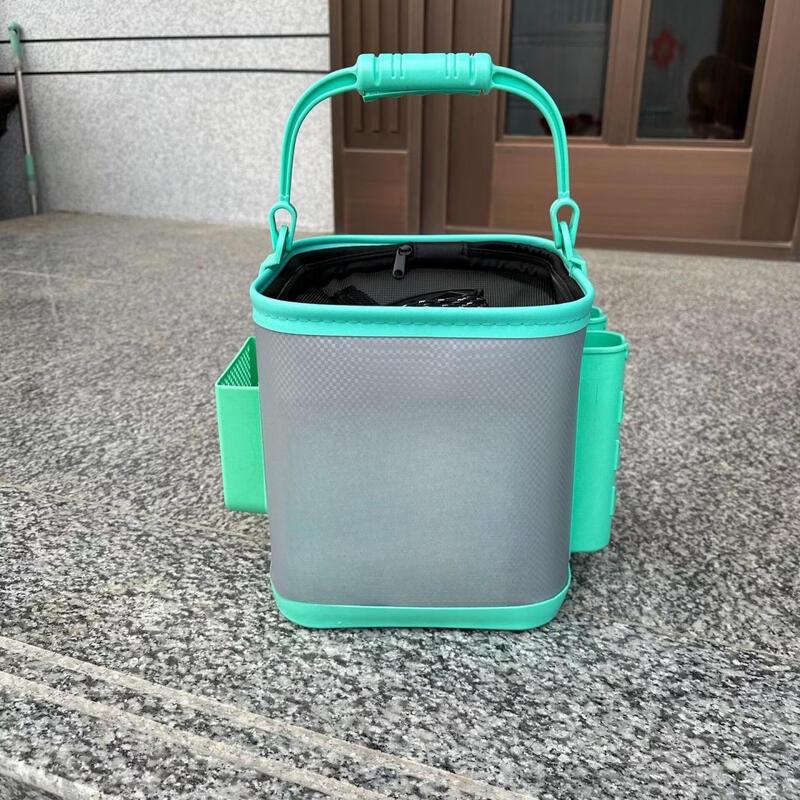 TLXT Portable Fishing Water Bucket with Rope and Lid