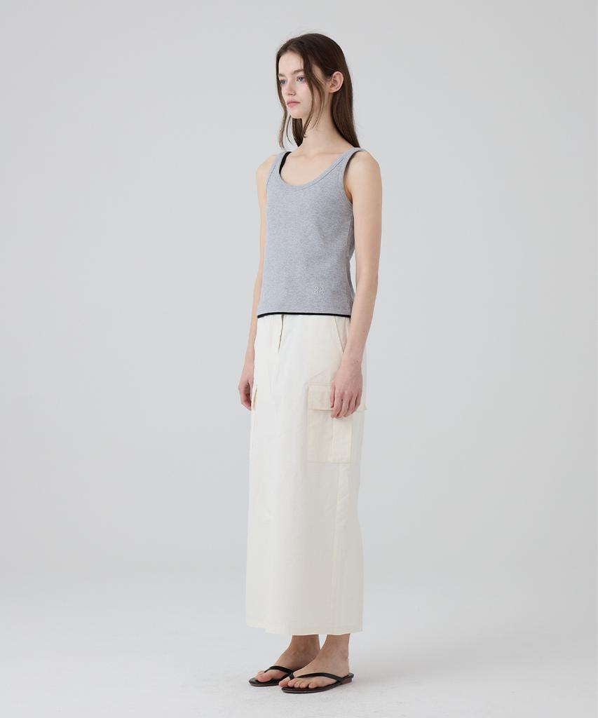Dangled Drop Dgdp Cotton Maxi Skirt_Ivory