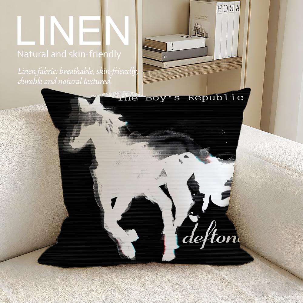 Music Deftones Cushion Cover Pillowcase Set Pcs x x Breathable Washable Sofa Cushion Cover