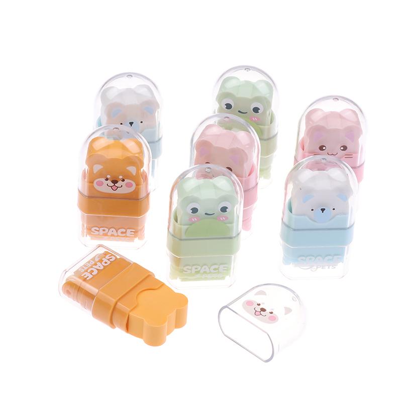 2 шт./набор ластик-ролик ластик в форме животного чистый мало стружки милый мультяшный ластик