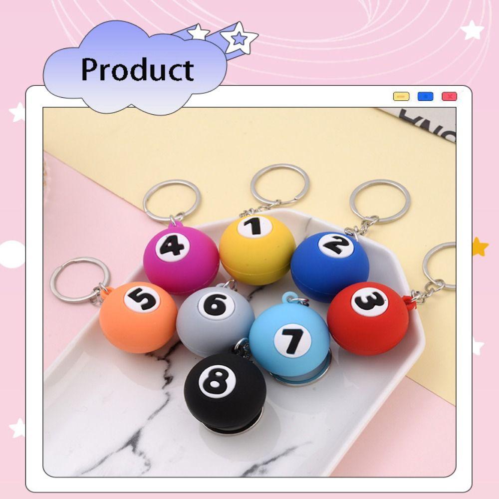 Durable Billiards Keychain Wear-resistant Pendant High Quality Number Beads
